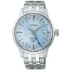 Seiko Presage Cocktail Time 'Skydiving' GMT 40.5mm Light Blue Dial Steel Bracelet Watch
