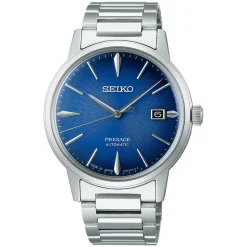 Seiko Presage Cocktail Time "The Aviation" 39.5mm Blue Dial Steel Bracelet Watch