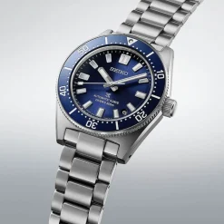 Seiko Prospex 1965 Revival Diver&rsquo;s 40mm Scuba Blue Dial Steel Bracelet Watch