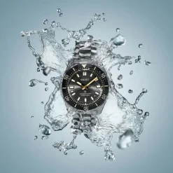 Seiko Prospex 1965 Revival Diver&rsquo;s 40mm Tide Grey Dial Steel Bracelet Watch