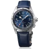 Seiko Prospex Alpinist GMT 39.5mm Blue Dial Leather Strap Watch