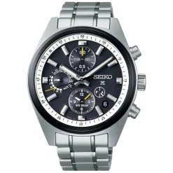 Seiko Prospex GPS Solar Chronograph Speedtimer 42mm Black Dial Stainless Steel Bracelet Watch
