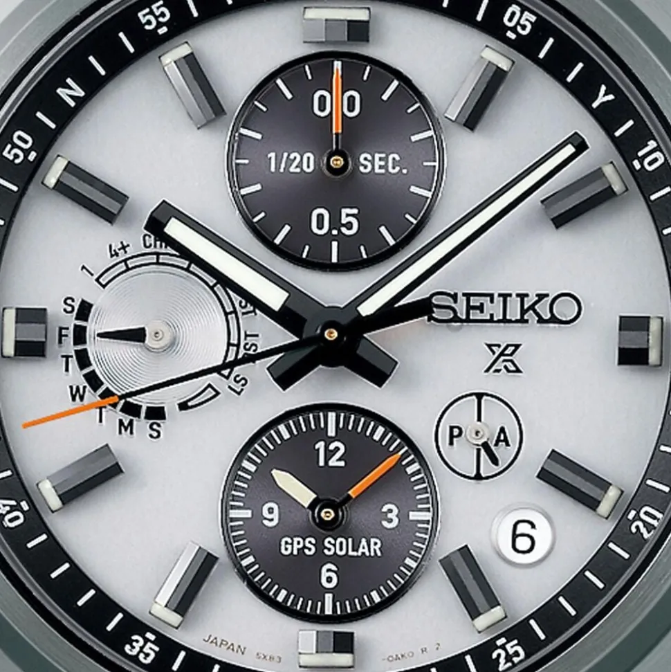 Seiko Prospex GPS Solar Chronograph Speedtimer 42mm Silver Dial Stainless Steel Bracelet Watch
