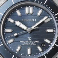 Seiko Prospex 300m Diver&rsquo;s 41.3mm Coastline-Cobalt Dial Stainless Steel Bracelet Watch
