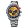 Seiko Prospex 'Pogue' Solar Chronograph 1969 Re-interpretation 41mm Orange Dial Bracelet Watch
