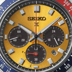 Seiko Prospex 'Pogue' Solar Chronograph 1969 Re-interpretation 41mm Orange Dial Bracelet Watch