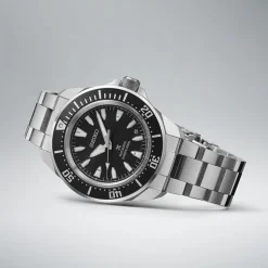 Seiko Prospex 4R 'Shog-urai' Diver 41.7mm Black Dial Stainless Steel Bracelet Watch
