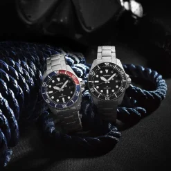 Seiko Prospex Solar Diver’s 41mm Pure Black Dial & Bezel Stainless Steel Bracelet Watch