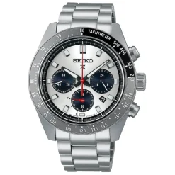 Seiko Prospex Speedtimer 41.4mm Solar Chronograph Black & Grey Bezel Watch