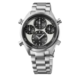 Seiko Prospex Speedtimer 42mm Solar Chrono Black & Silver Dial Bracelet Watch