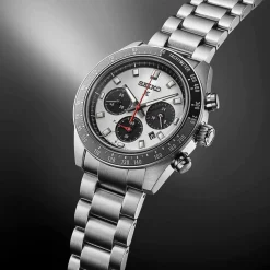 Seiko Prospex Speedtimer 41.4mm Solar Chronograph Black & Grey Bezel Watch