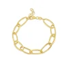 Silver & Yellow Gold Plated Open Curb Link Bracelet