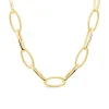 Silver & Yellow Gold Plated Open Curb Link Necklet