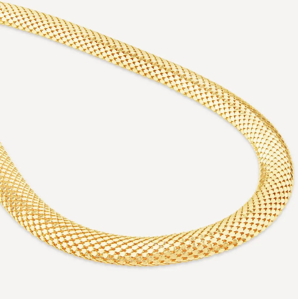 Silver & Yellow Gold Plated Woven Heavy Weight Necklace