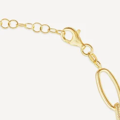 Silver & Yellow Gold Plated Open Curb Link Necklet
