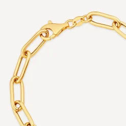 Silver & Yellow Gold Plated Single Cubic Zirconia Set Centre Link Bracelet
