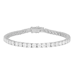 Silver and cubic zirconia tennis bracelet