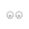 Silver Claddagh Cubic Zirconia Stud Earrings