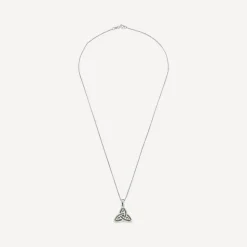 Silver Connemara Marble Trinity Knot Pendant