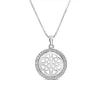 Silver Cubic Zirconia Celtic Knot Round Pendant
