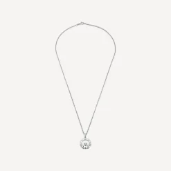 Silver Cubic Zirconia Claddagh Pendant