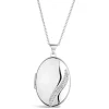 Silver cubic zirconia locket (Chain Included)