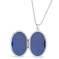 Silver cubic zirconia locket (Chain Included)