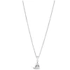 Silver cubic zirconia teardrop pendant (Chain Included)