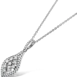 Silver cubic zirconia vintage-style pendant (Chain Included)