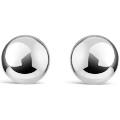 Silver 8mm ball stud earrings