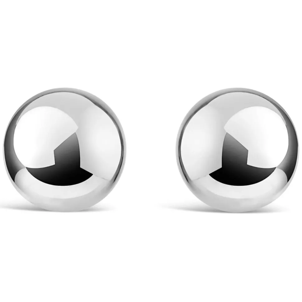 Silver 8mm ball stud earrings