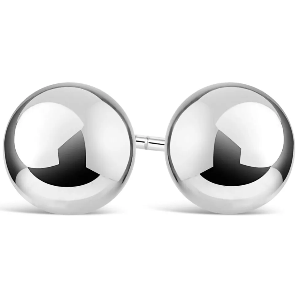 Silver 8mm ball stud earrings
