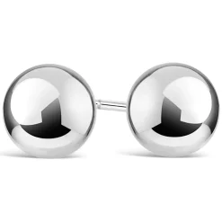 Silver 8mm ball stud earrings
