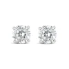 Silver 7mm cubic zirconia stud earrings