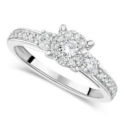 Special Price - 9ct White Gold 0.50ct Diamond Cluster Ring