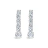 Sterling Silver 6 Stone Cubic Zirconia Drop Earrings