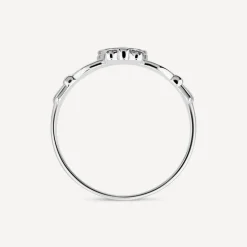 Sterling Silver & 9ct Yellow Gold Plain Claddagh Ring