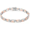 Sterling Silver & Rose Gold Shamrock Trinity Knot Bracelet