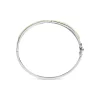 Sterling Silver & Rose Gold Plated Trinity Knot Cubic Zirconia Bangle