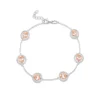 Sterling Silver & Rose Gold Plated Claddagh Trinity Knot Bracelet