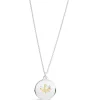 Sterling Silver & Yellow Gold-Plated Dove Pendant (Chain Included)