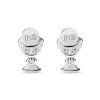 Sterling Silver and Cubic Zirconia Chalice Earrings