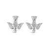 Sterling Silver and Cubic Zirconia Confirmation Dove Earrings