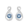 Sterling Silver and Cubic Zirconia December Birthstone Stud Earrings