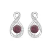 Sterling Silver and Cubic Zirconia July Birthstone Stud Earrings