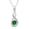 Sterling Silver and Cubic Zirconia May Birthstone Pendant (Chain Included)