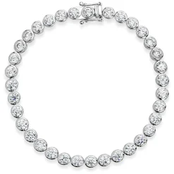 Sterling Silver and Cubic Zirconia Tennis Bracelet