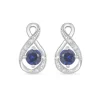 Sterling Silver and Cubic Zirconia September Birthstone Stud Earrings