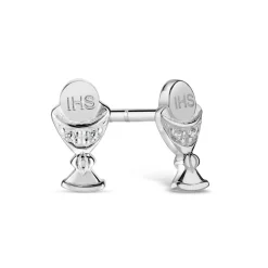 Sterling Silver and Cubic Zirconia Chalice Earrings