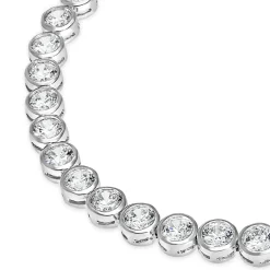 Sterling Silver and Cubic Zirconia Tennis Bracelet